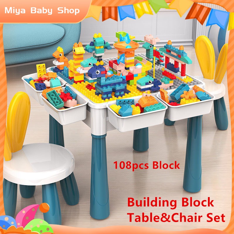 OverSize Kids Building Blocks Table and Chair set table for kids ...