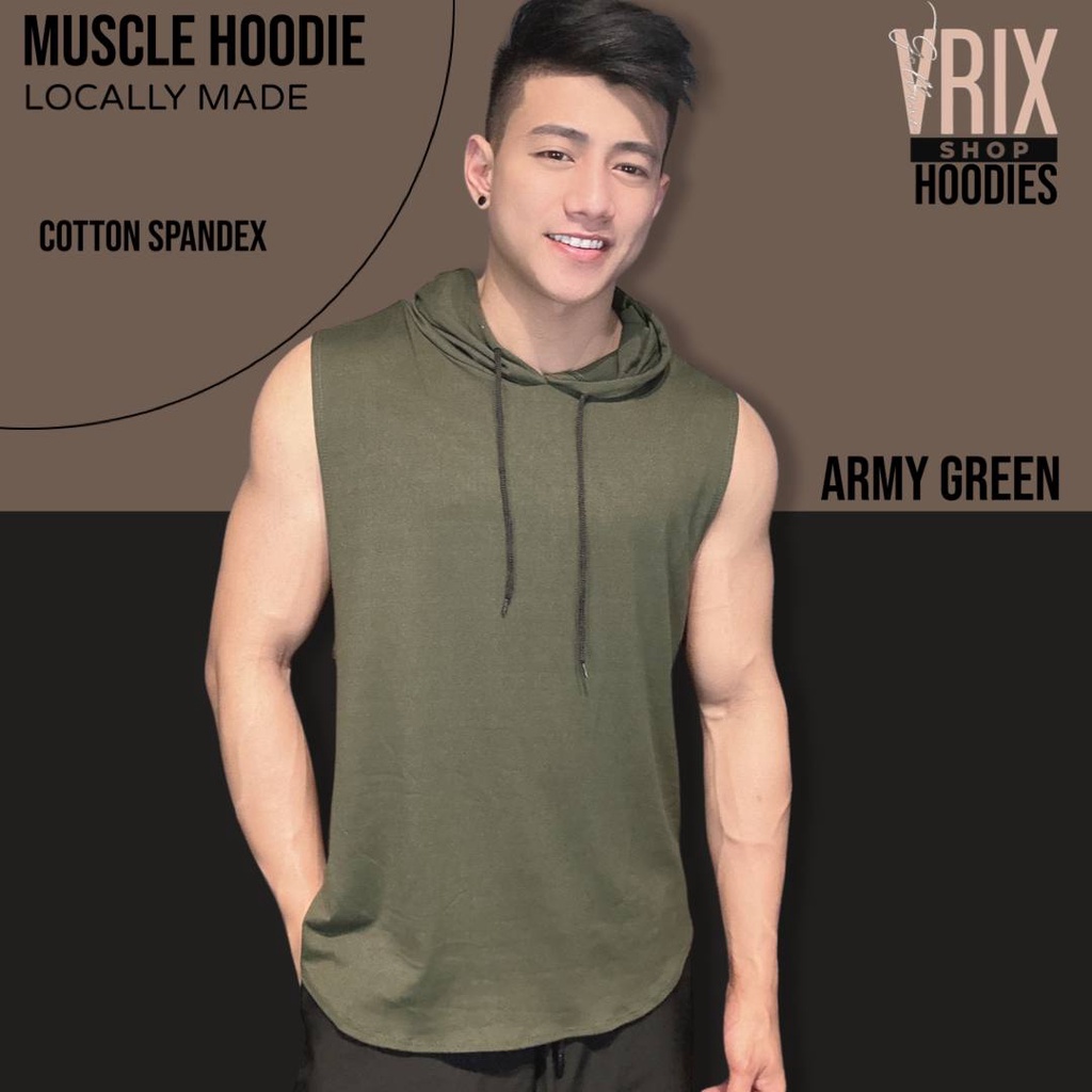 MUSCLE TEE HOODIE BY VRIX SHOP Shopee Philippines