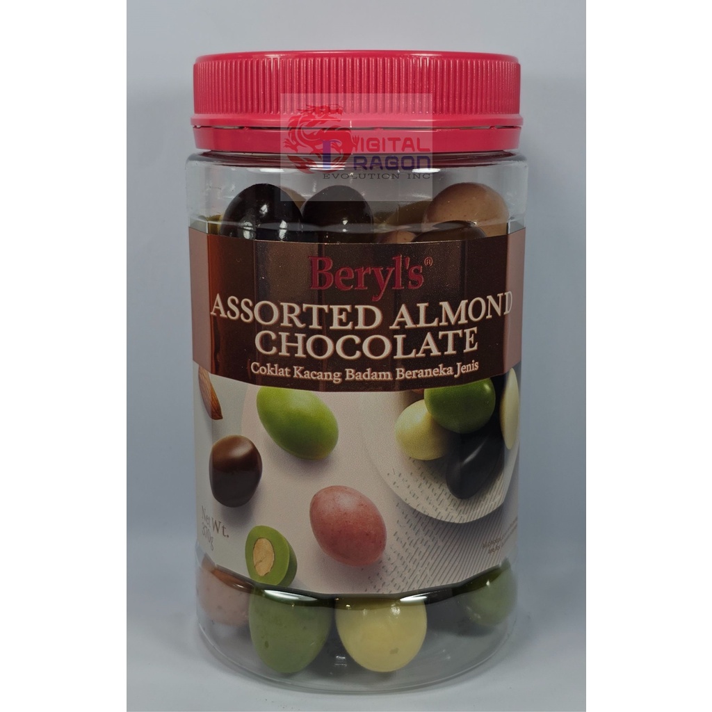 AUTHENTIC BERYL’S DRAGEES ASSORTED ALMOND CHOCOLATE DRAGEES (370g