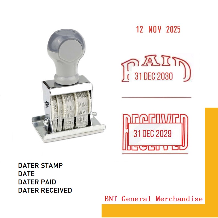 Dater Stamp Paid Received 1Piece | Shopee Philippines