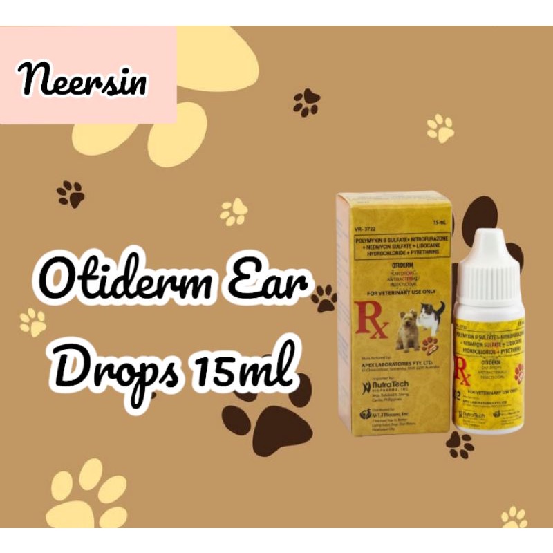 Otiderm antibacterial ear outlet drops