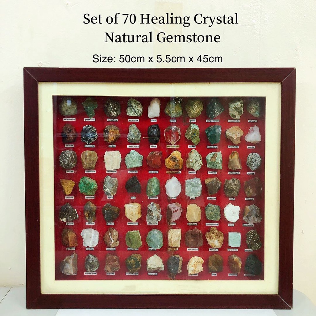 Set of 70 Healing Crystal Natural Gemstone Reiki Chakra Collection ...