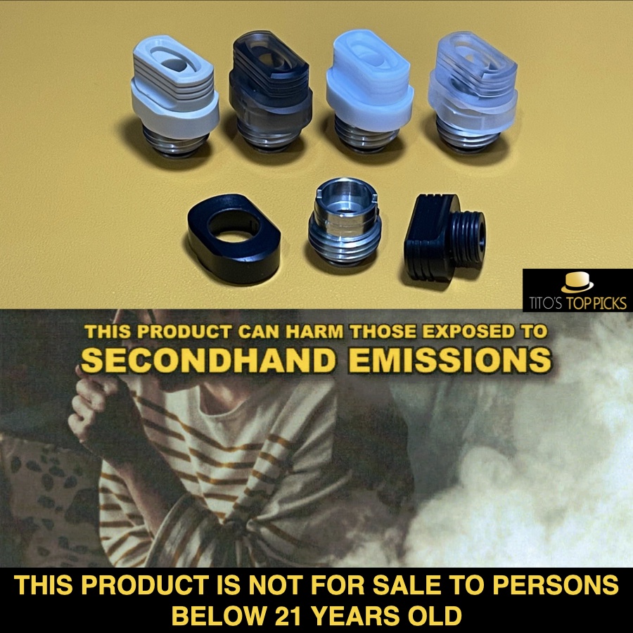 PRC MVP style Integrated Drip Tip Kit for Boro devices, Billet Box