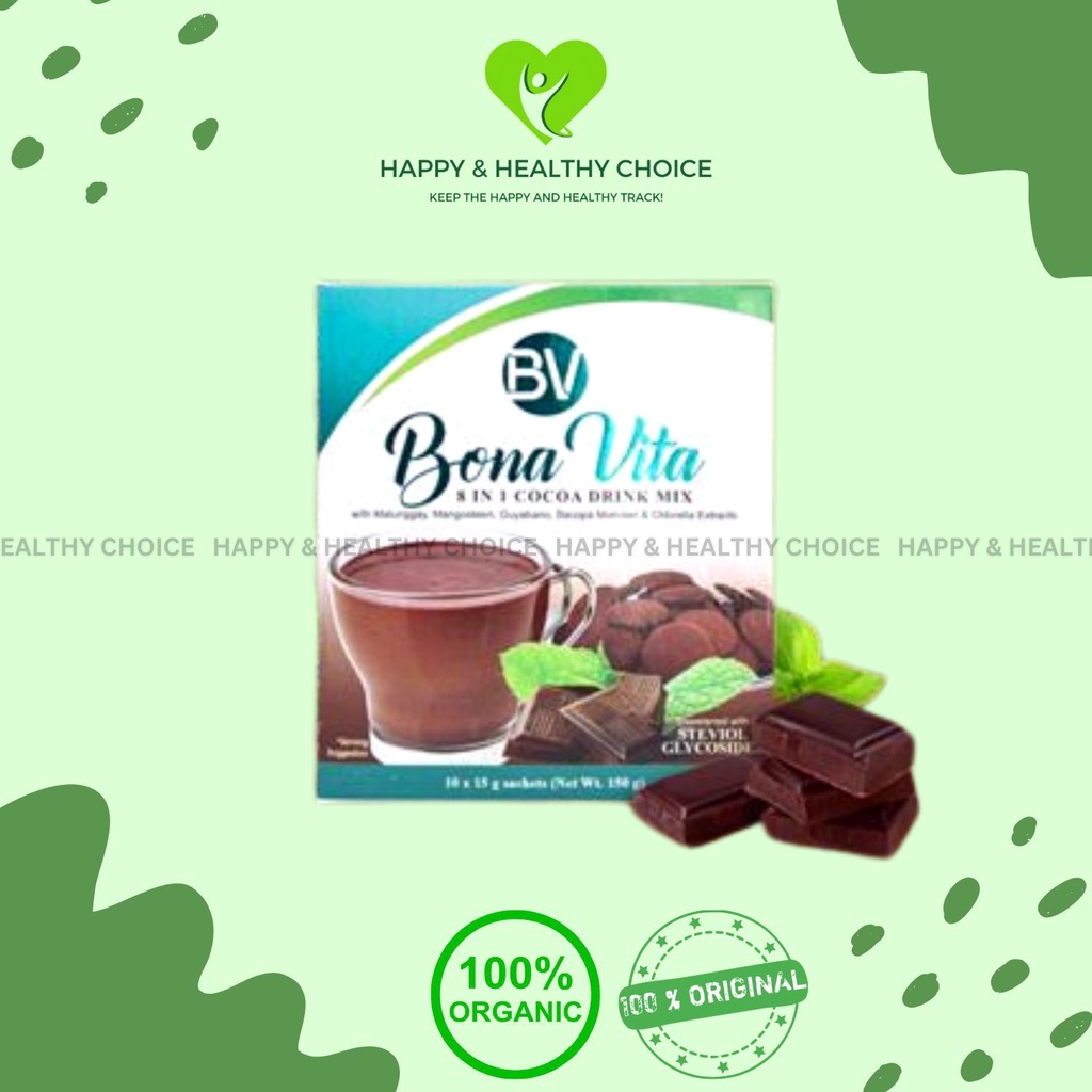 Bona Vita 8 in 1 COCOA Drink Mix ( 1 Box ) ( 10 Sachets ) Shopee