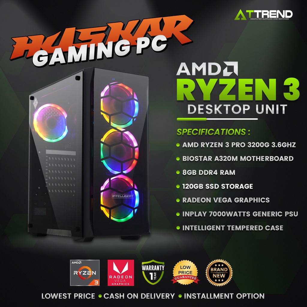 AMD Ryzen 5 PRO 4600G & Ryzen 3 3200G w/ Vega Graphics Gaming Desktop PC  Computer | Shopee Philippines