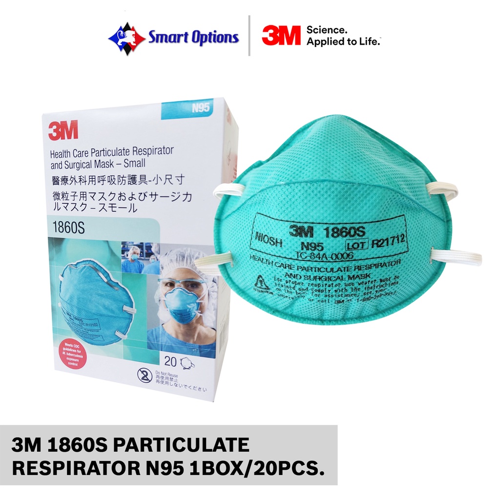 3M 1860S PARTICULATE RESPIRATOR N95 (SMALL) 1BOX/20PCS. | Shopee ...