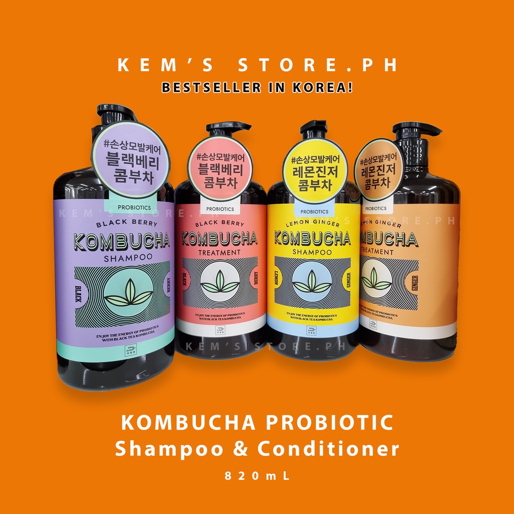 Kombucha Shampoo and Conditioner with Probiotics 820mL Made in Korea