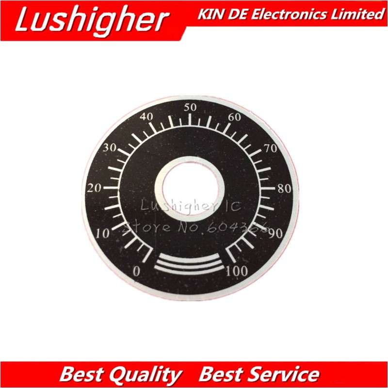 10 Pcs 0-100 WTH118 Potentiometer Knob Scale Digital Can Be Equipped ...