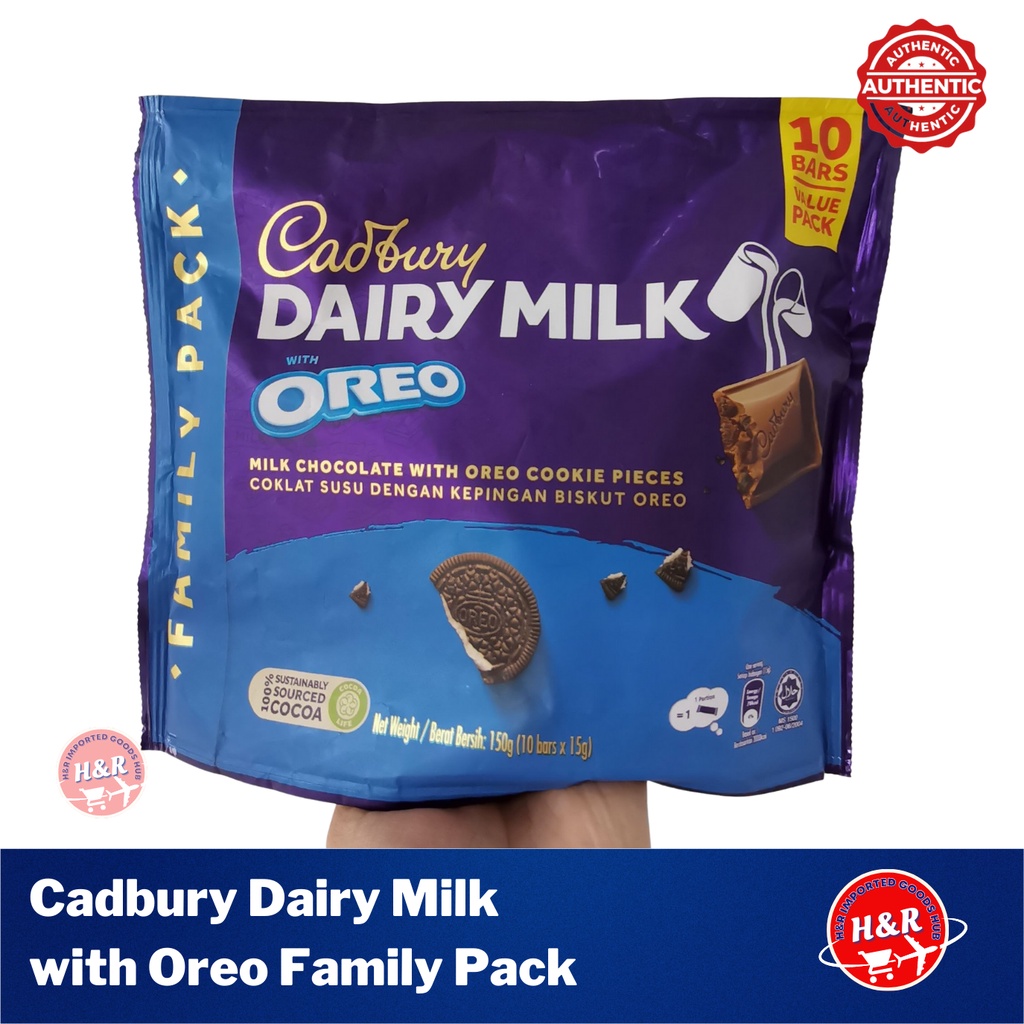 Cadbury DAIRYMILK with Oreo Family Pack Contains 10 pcs Mini Bars