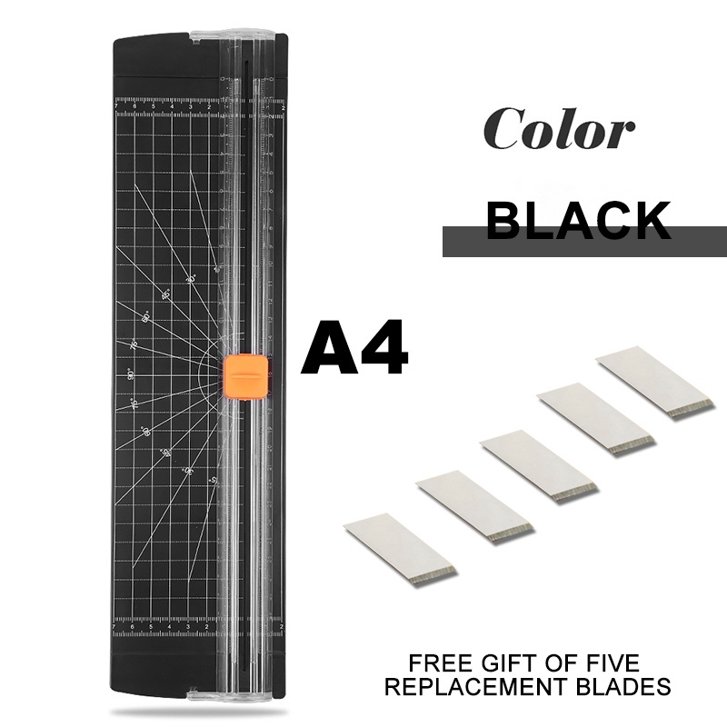 Hightune Portable Paper Trimmer with 5 Free Blade Plastic Paper Cutter