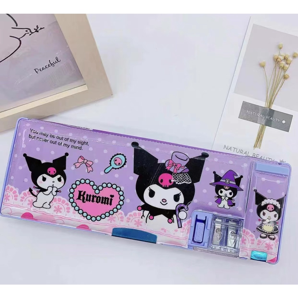 8100 Cartoon Kurumi melody double-sided magnetic pencil case student ...