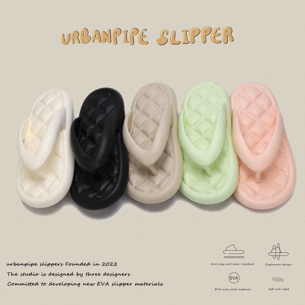 URBANPIPE Korean Slippers for Ladies Women Fahsion Plain Flip Flops