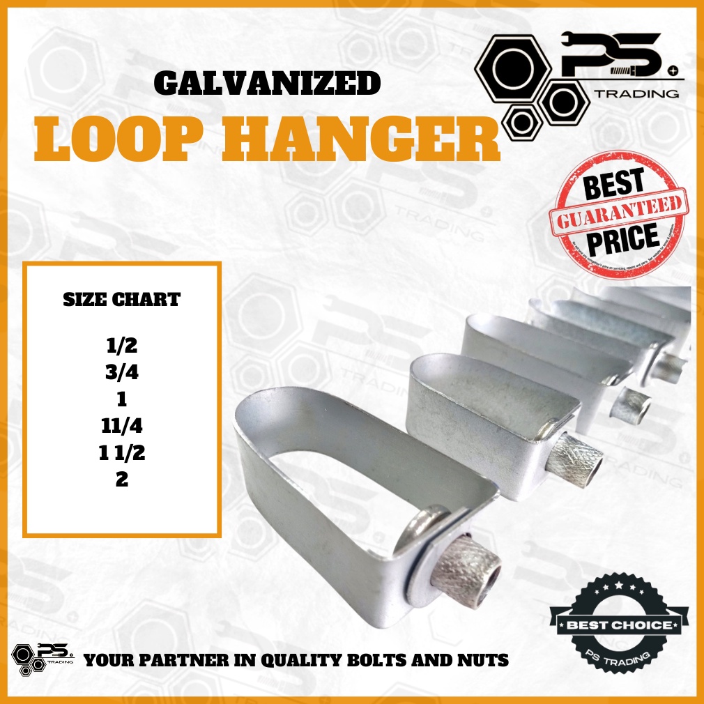 LOOP HANGER 1/2 | 3/4 | 1 | 1-1/4 |1-1/2 | 2 (SOLD PER PIECE) | Shopee ...