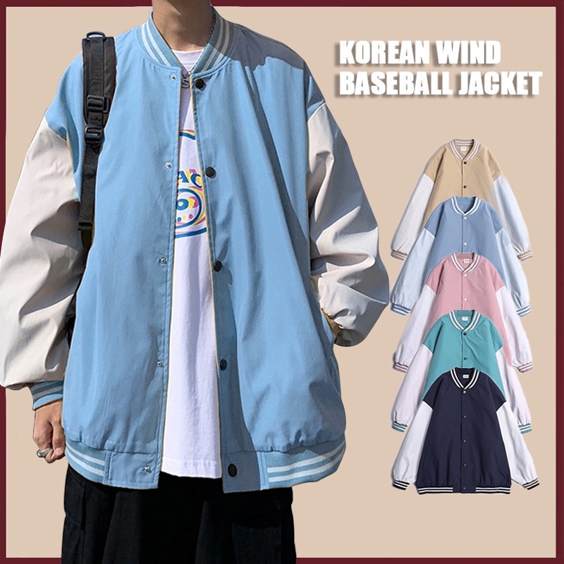 Slim stand collar coat baseball uniform men