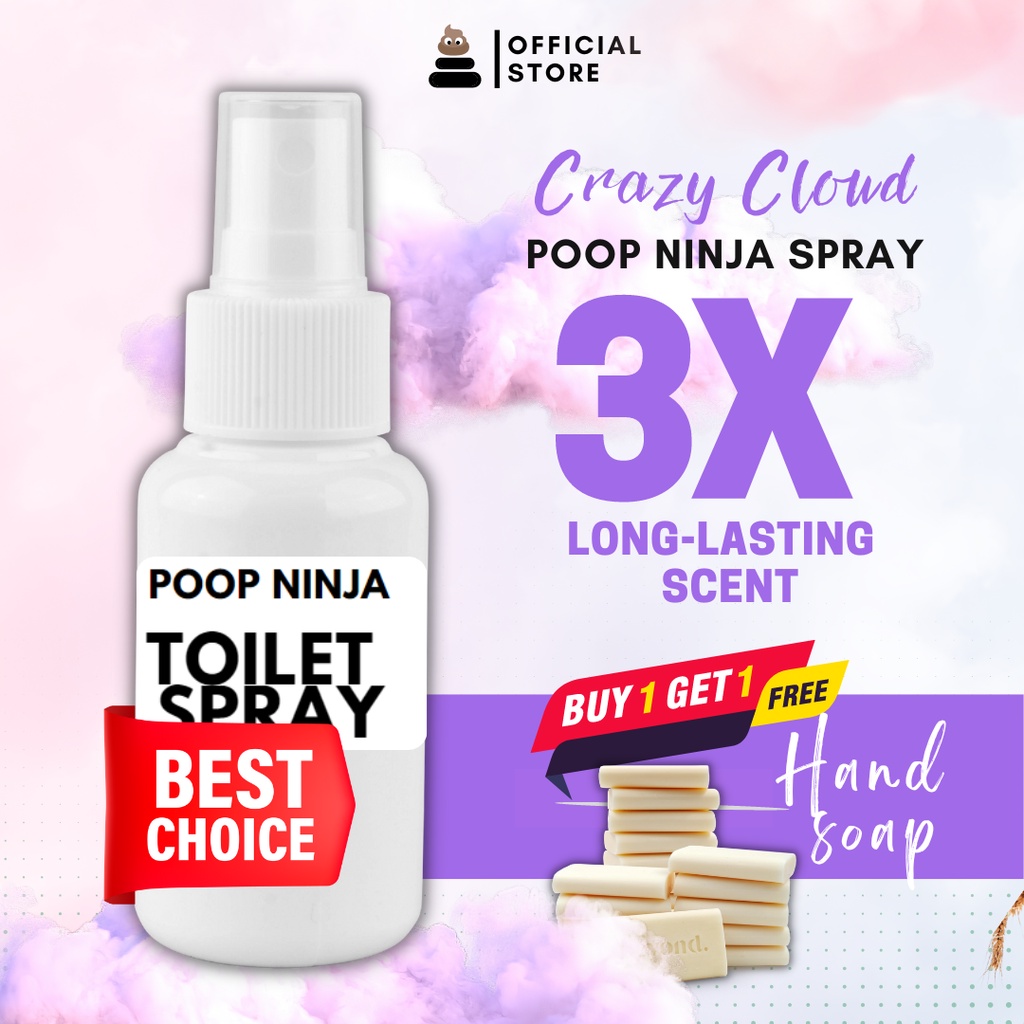 CRAZY CLOUD Poop Spray Odor Buster Poop Ninja Poo Spray Toilet Spray