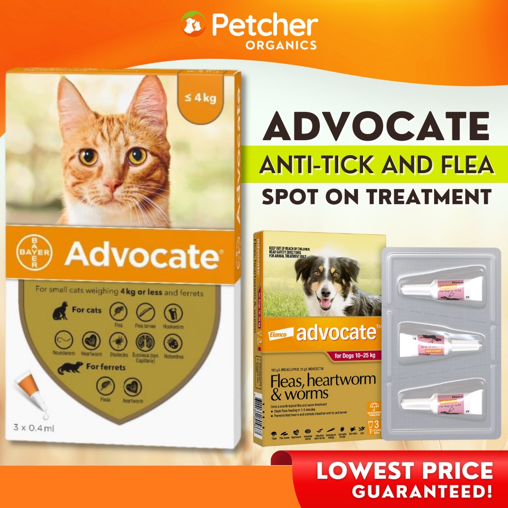 Advocate Spot on Solution with FREE Sticker Anti Tick Anti Flea Advocate for Dogs Advocate for Cats Shopee Philippines