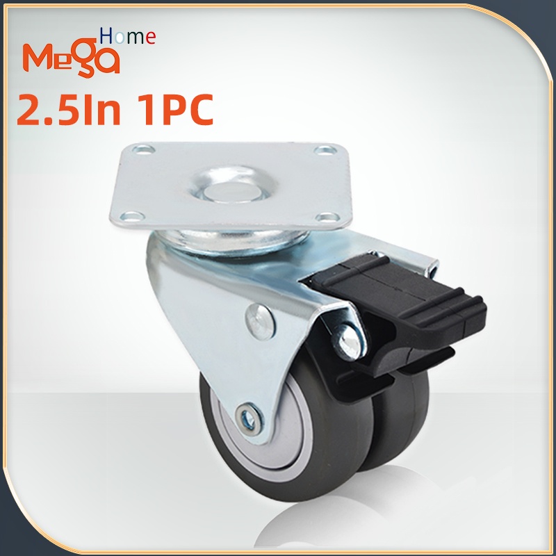 Megahome 4PCS Caster Wheel with Lock Heavyduty Metal Big Chair Wheels