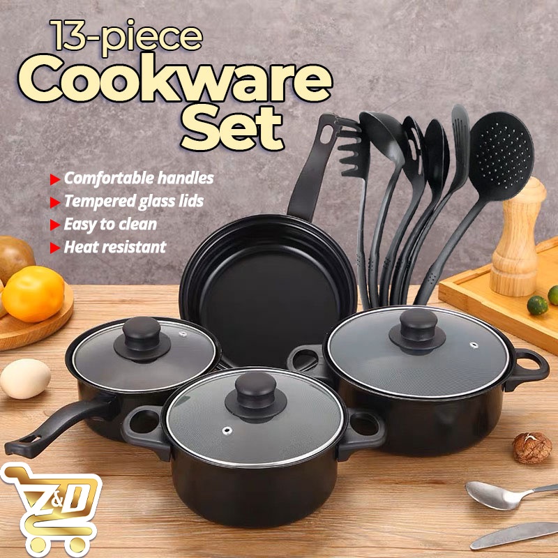 New 13pieces Cookware set Z&D Mall | Shopee Philippines