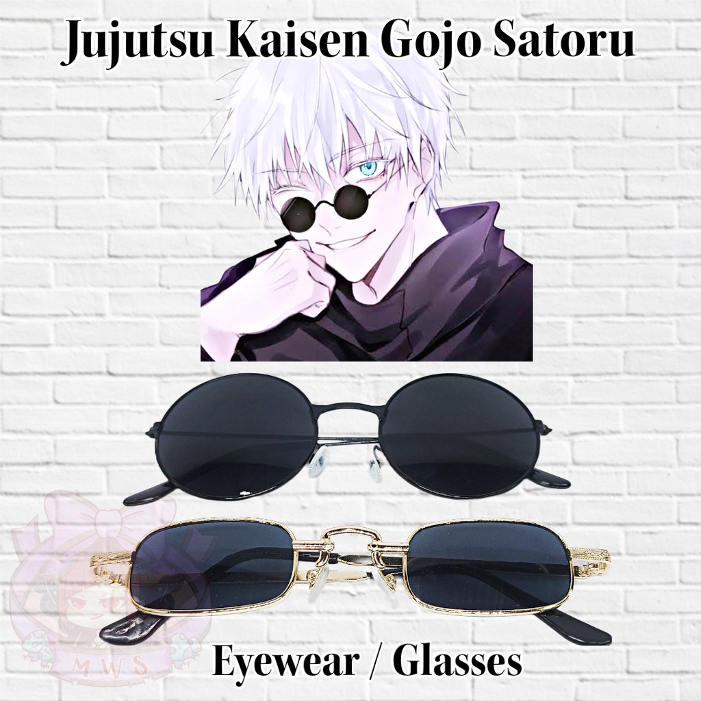 Jujutsu Kaisen Gojo Satoru Cosplay Vintage Eyewear Glasses | Shopee ...