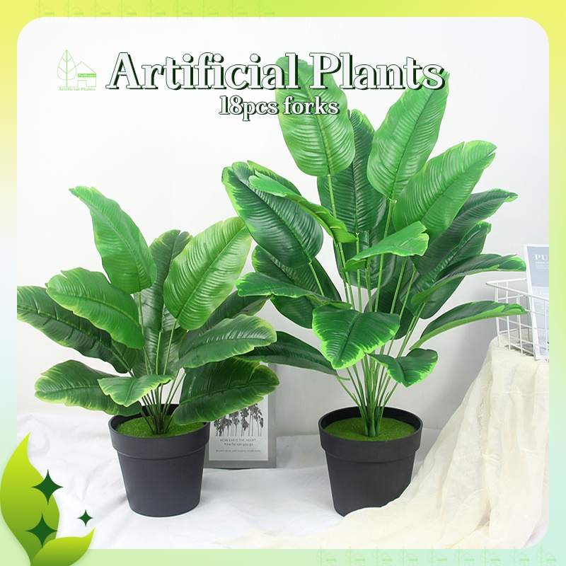 Large Artificial Plant Decor Fake Monstera Home Decoration Plastic