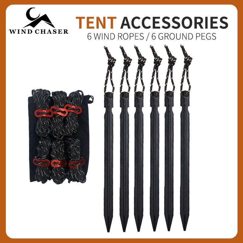 Tent Ropes Tent Pegs UltraLight Aluminum Alloy Camping Wind Cord