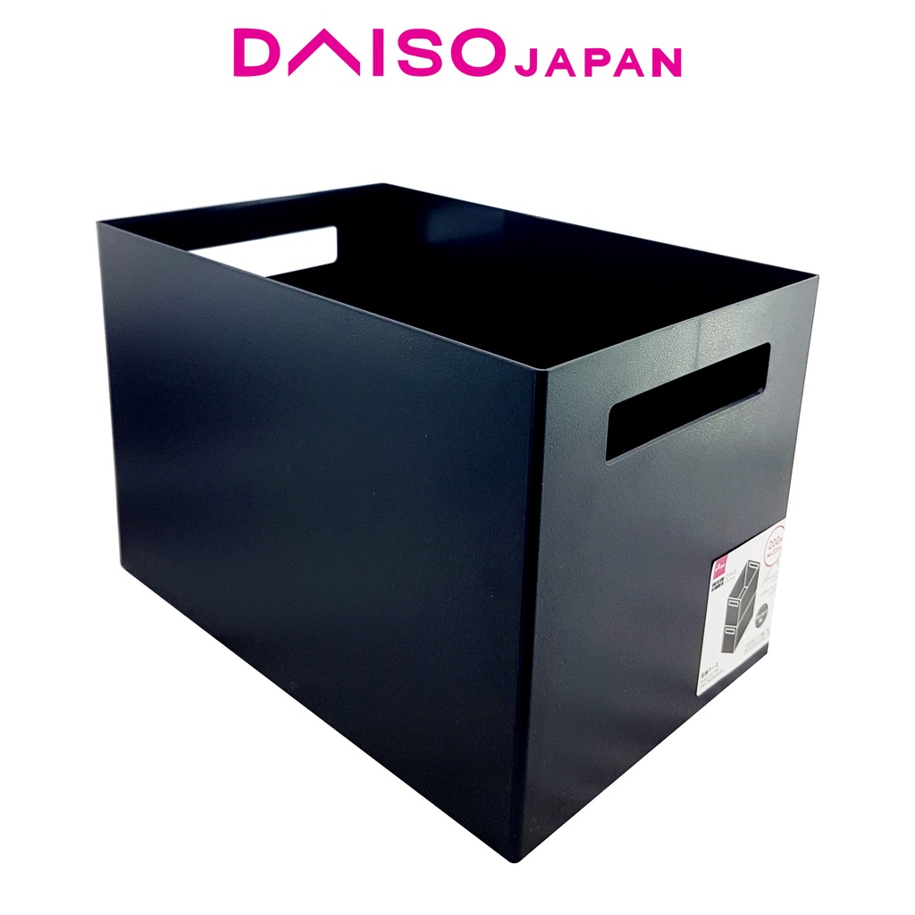 Daiso Black Stackable Storage Box Shopee Philippines