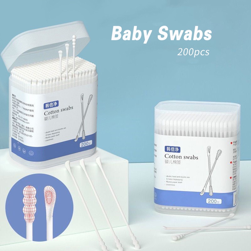 Doubleheaded Baby Cotton Swab 200Pcs/Pack multipurpose Cotton Buds