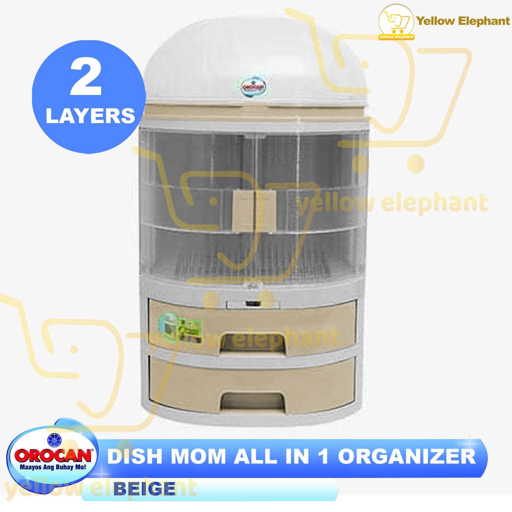Orocan Dish Rack Dish Drainer, Dish Organizer 2 Layers Lagayan