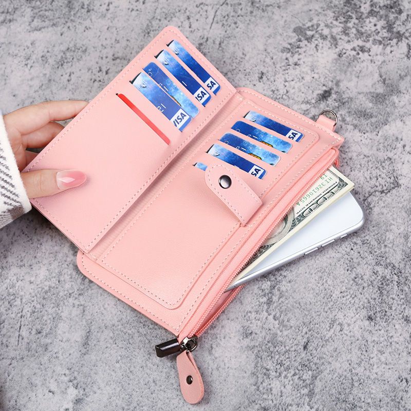 Wallet female student card bag large capacity coin purse multiple card
