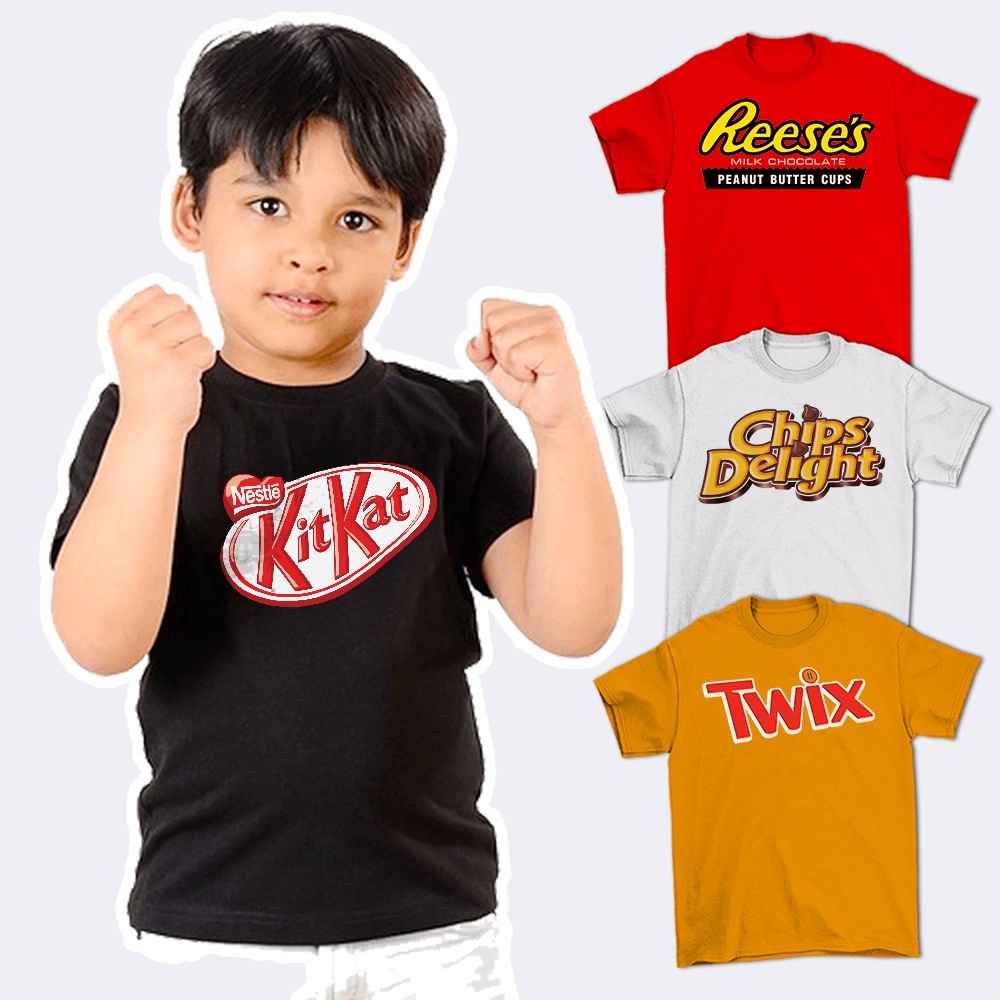 Shirt Chocolate TShirt Design Kitkat, Snickers, Reese's, Twix
