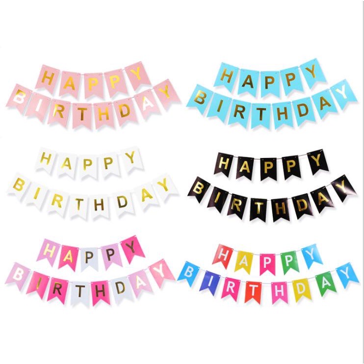 CC Happy Birthday Banner letter Party Supplies Birthday Decorations ...