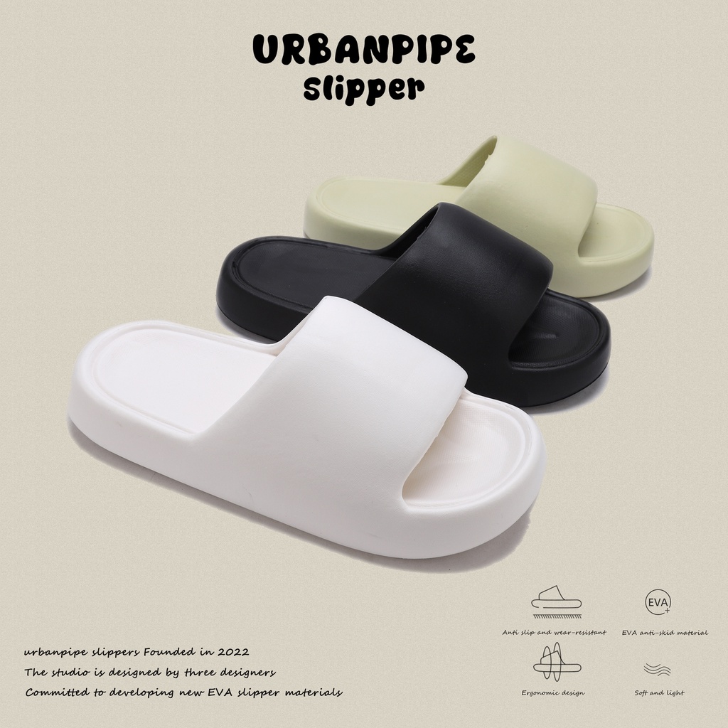 URBANPIPE Comfy Flat Slippers For Women Thick Bottom NonSlip Slide