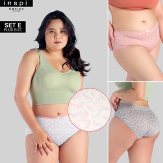 INSPI Basics 3pcs Panty for Women Slim Size Set Cotton Underwear