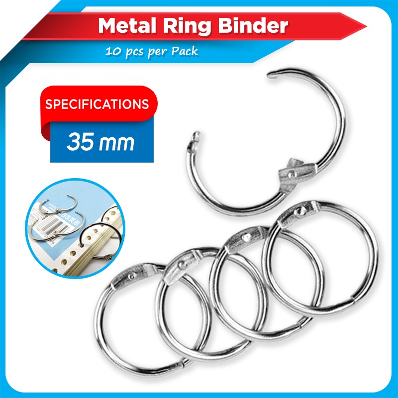 (10pcs per pack) Ring Binder Metal Binding 35mm / Loose Leaf Metal ...