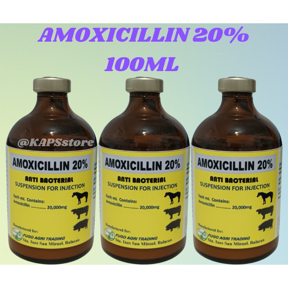 AMOXICILLIN 20% ANTIBACTERIAL SUSPENSION FOR INJECTION 100ml | Shopee ...