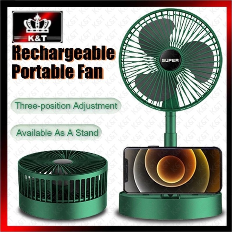 Desk Electric Fan Small folding fan with USB charging retractable 3