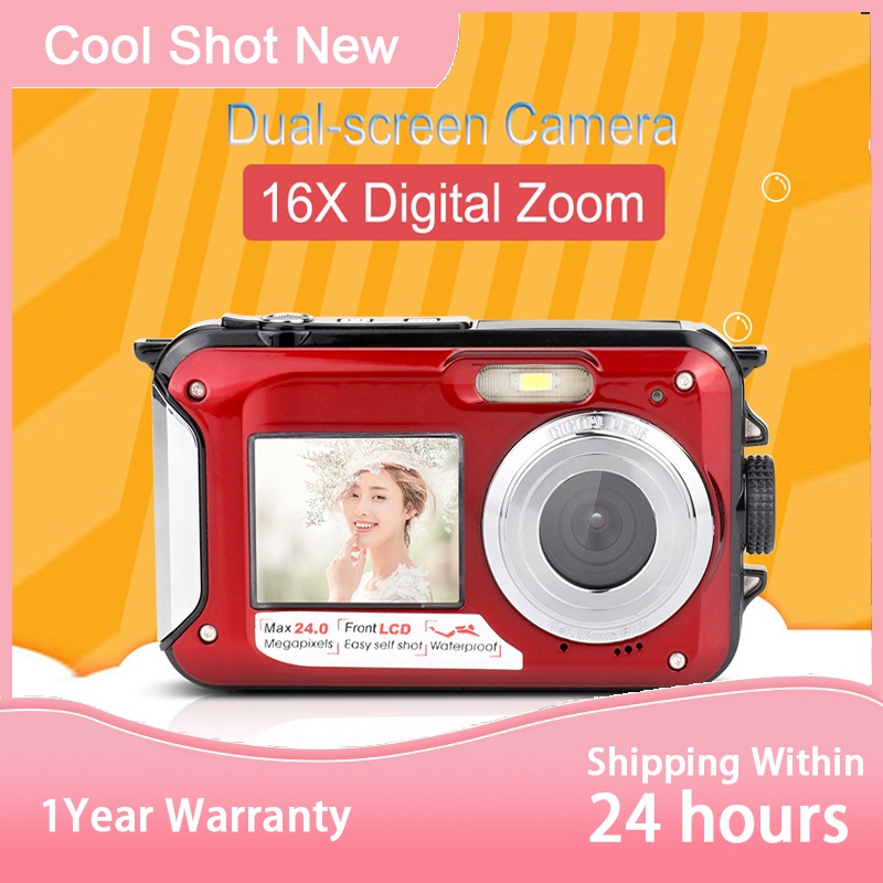 Coolshotnew 48MP dual screen easy self shot 2.7K sport underwater ...