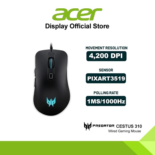 Buy acer Predator Cestus 310 Wired Optical Mouse with 4 Preset