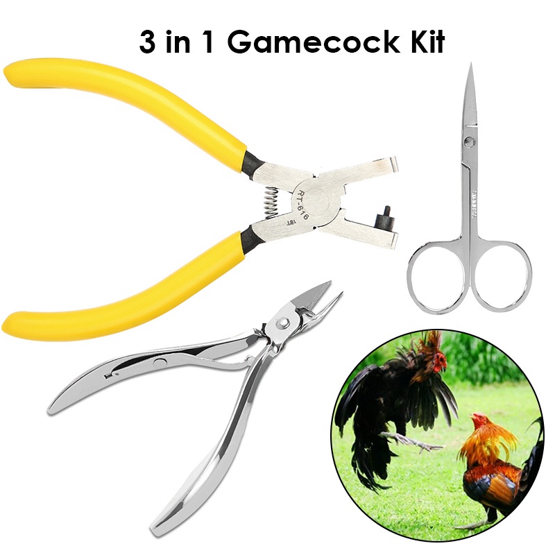 3 in 1 Gamefowl Kit Chicks Toe Puncher Chicken Nose Marker Feather ...