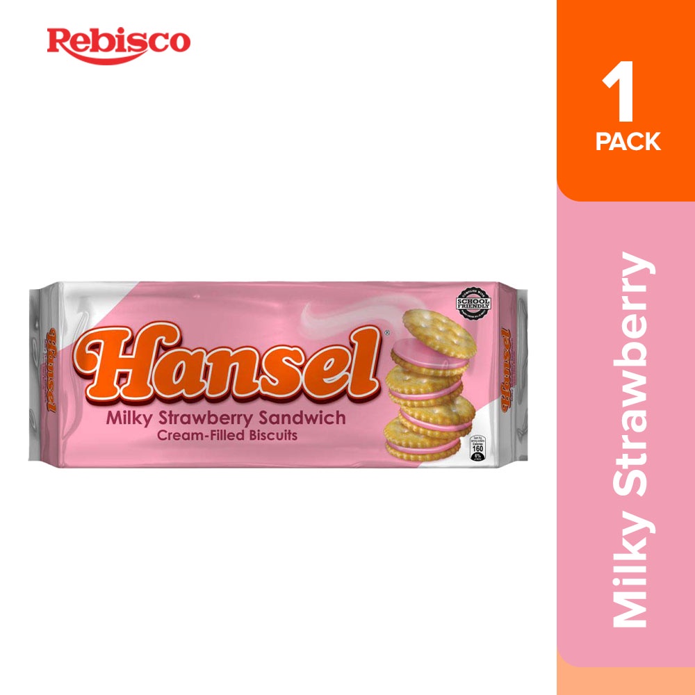 HANSEL MILKY STRAWBERRY SANDWICH 31G X 10PCS | Shopee Philippines