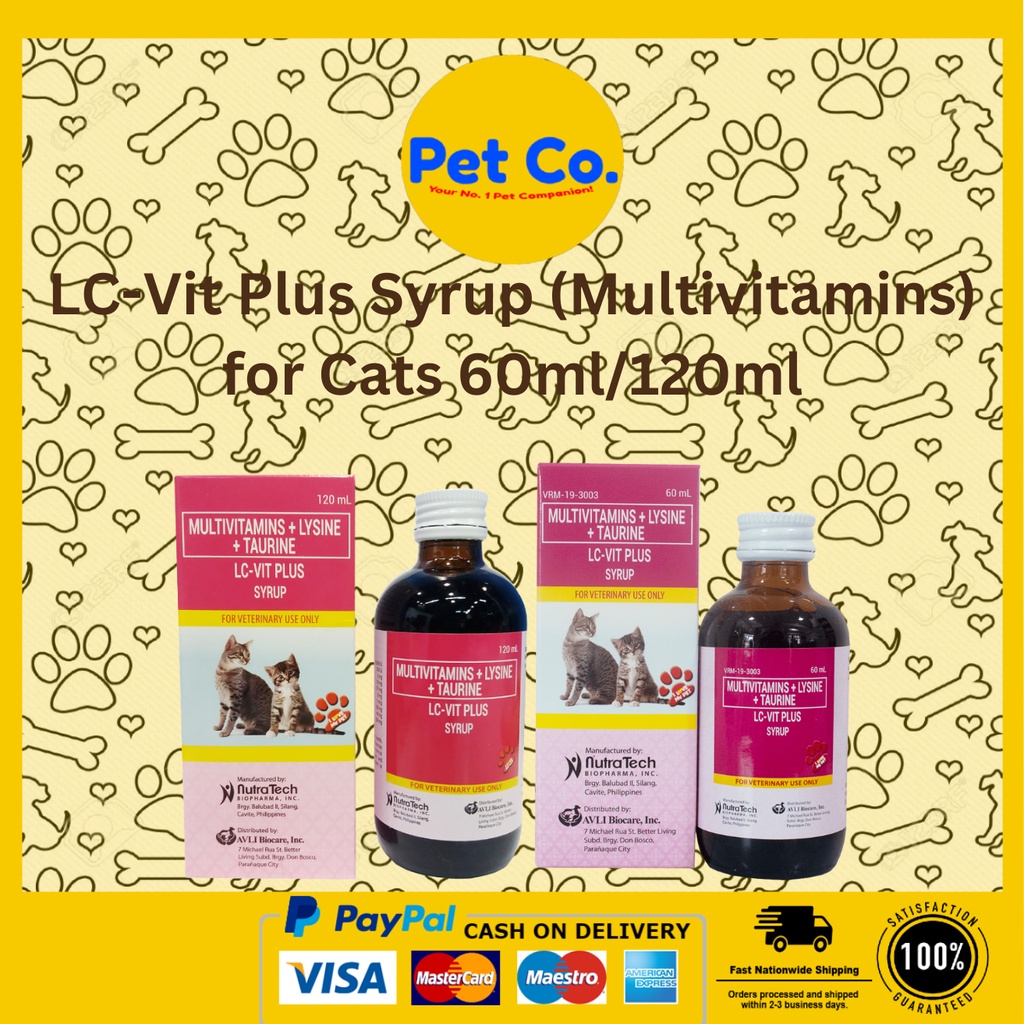 LCVit Plus Syrup (Multivitamins) for Cats 60ml/120ml Shopee Philippines