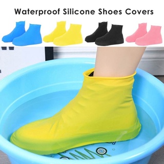 Medium 34-36 Waterproof Shoe Covers 1 Pair Silicone Non-Slip Overshoes  Reusable Foldable Shoe Protector Rain Galosh Boot Rain Snow Outdoor