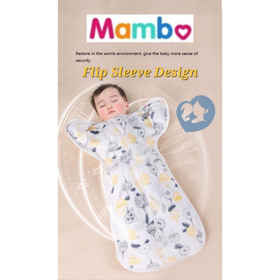 2in1 Swaddle Sleeping Bag and Transitional Swaddle Arms Out Two Way