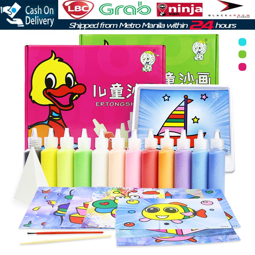 3 Style Creative DIY Sand Painting Toy for Kids Educational Art Set