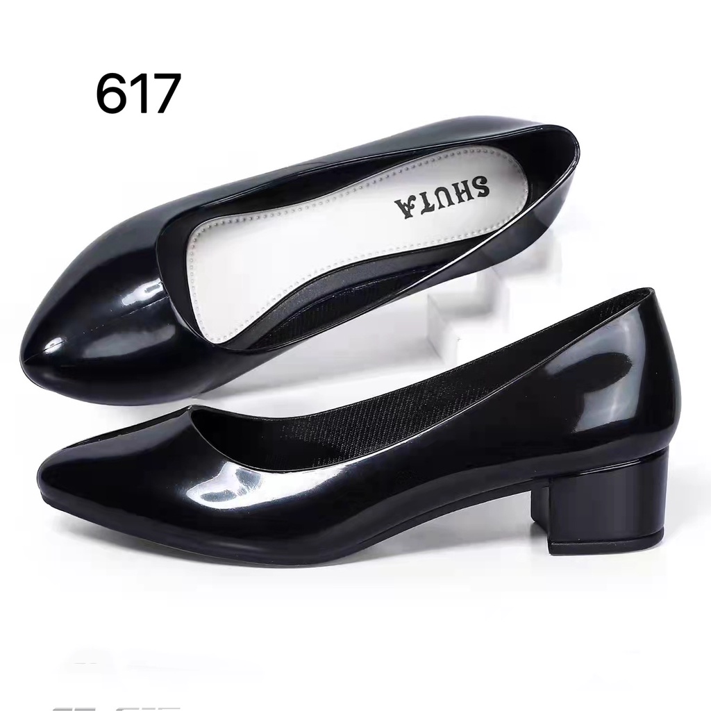 Top2 Shuta Korean Style School Office Work Black Heels Shoes For Women Shopee Philippines 9873