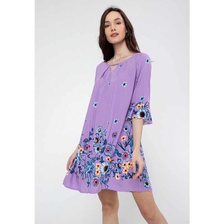 Lucille embroidered hot sale shift dress