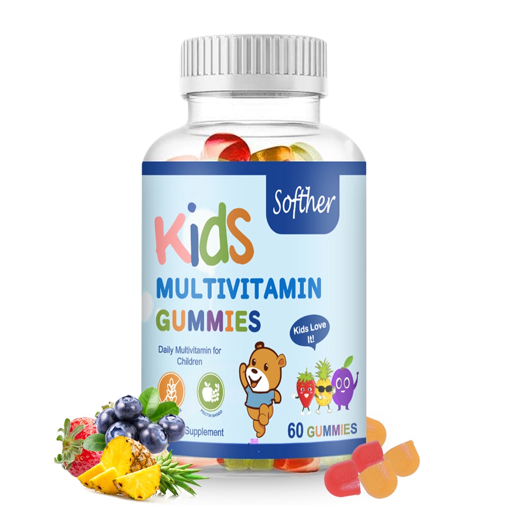 Softher Kids Gummies OMEGA DHA Vitamin C Children Gummy Health Supports