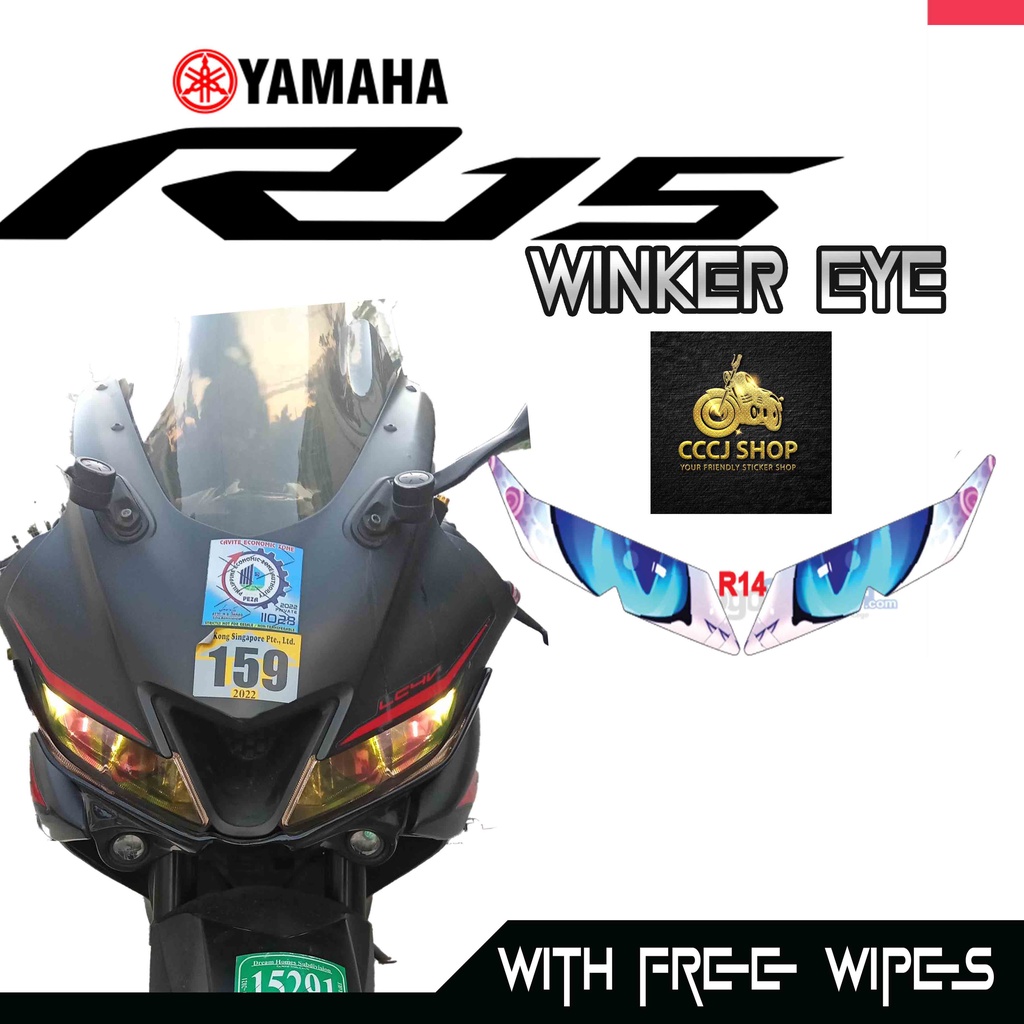 Yamaha R15 R15 V3 Visor Stickers R15 V3 Electro Bike Body Sticker