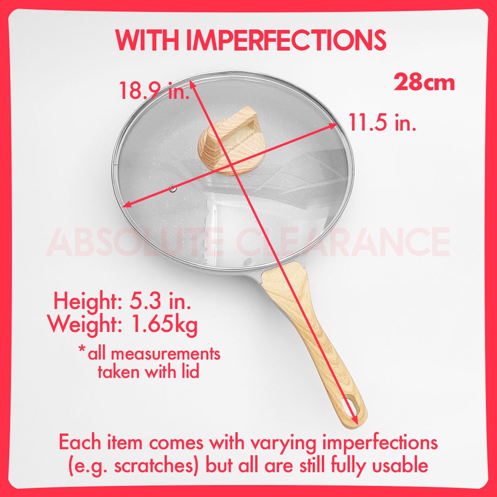 CLEARANCE SALE (W/ IMPERFECTIONS) Non Stick Ceramic Frying Pan