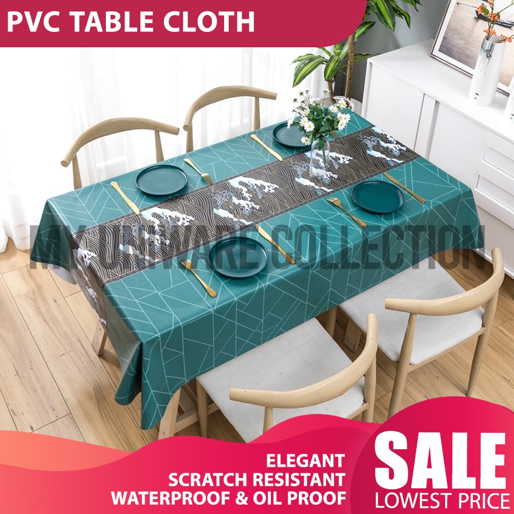 Table Cloth Waterproof & Oilproof Tablecloth Table Cover Protector ...